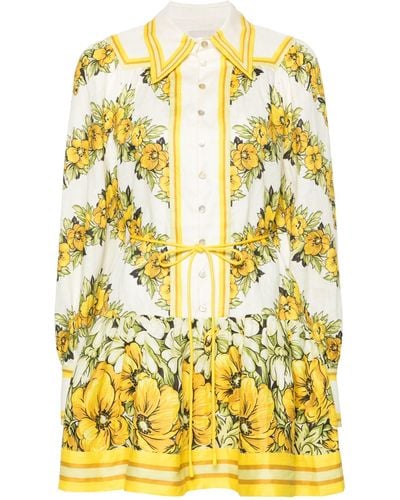 ALÉMAIS Gisela Mini Shirt Dress - Yellow