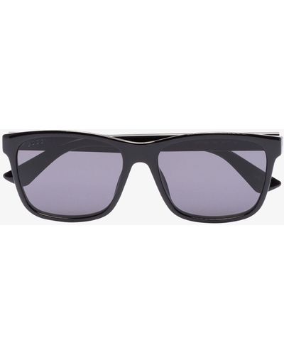 Gucci Square Sunglasses - Men's - Acetate - Black