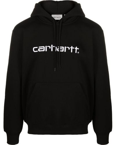 Carhartt Logo Print Hoodie - Black