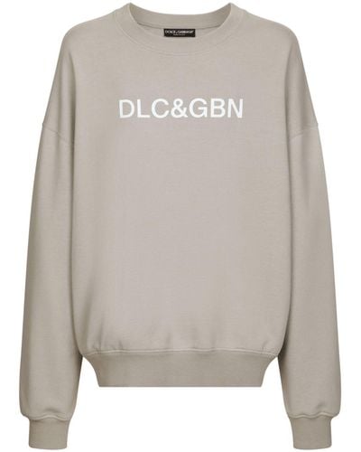 Dolce & Gabbana Logo Print Sweatshirt - Grey