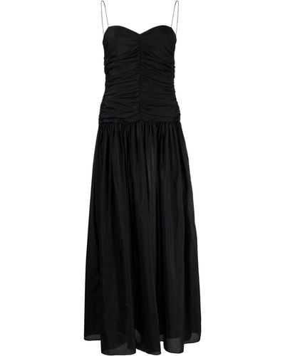 Matteau Drop-waist Gathered Dress - Black