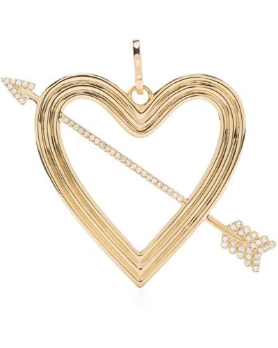 Adina Reyter 14k Yellow Heart + Arrow Diamond Pendant - Women's - 14kt Yellow - Metallic