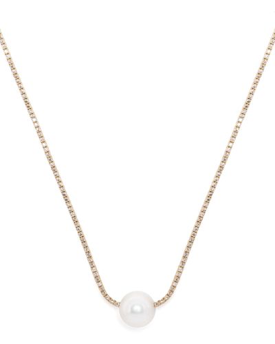 Mizuki 18k Yellow Eve Diamond And Pearl Necklace - Metallic