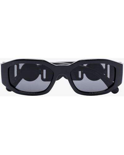 Versace biggie Geo Rectangular Sunglasses - Women's - Acetate/acrylic - Black