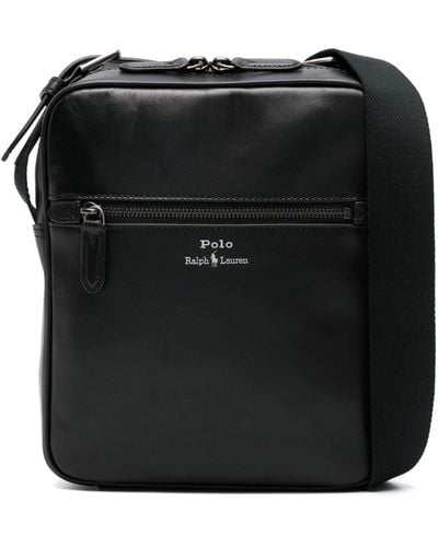 Polo Ralph Lauren Logo-stamp Leather Crossbody Bag - Black