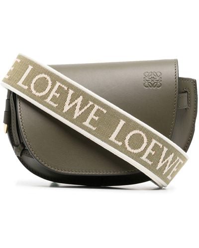 Loewe Gate Small Leather Cross Body Bag - Gray
