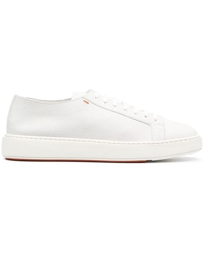 Santoni Leather Sneakers - White