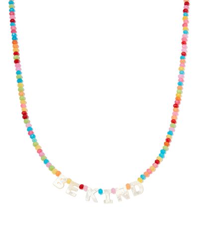 Roxanne First 14kt Yellow Be Kind Beaded Necklace - Women's - Jade/pearl/yellow - Natural