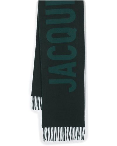 Jacquemus L'echarpe Logo-jacquard Scarf - Unisex - Virgin Wool - Green