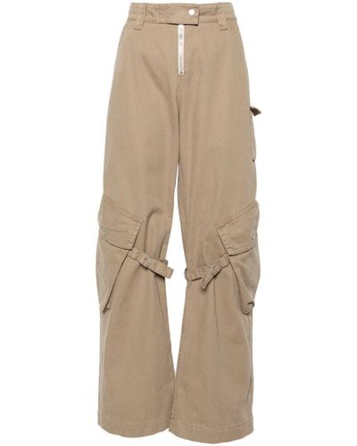 Acne Studios Neutral Straight-leg Cargo Trousers - Women's - Cotton - Natural