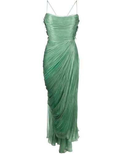 Maria Lucia Hohan Siona Draped Silk Dress - Green