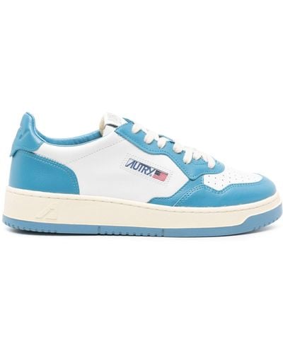 Autry Medalist Leather Trainers - Blue