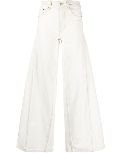 Moncler Genius X Alicia Keys Neutral Wide-leg Jeans - White