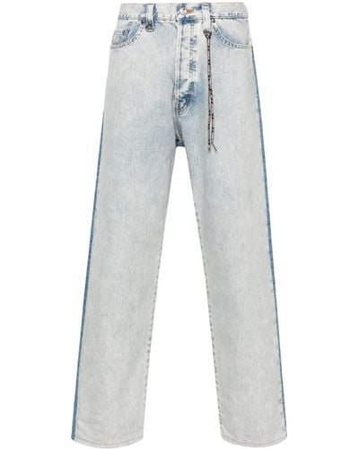 Mastermind Japan Double-waist Straight-leg Jeans - Blue