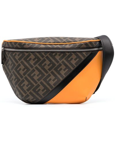 Fendi Ff Print Belt Bag - Gray