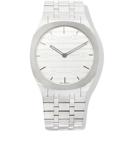 Gucci Stainless Steel 25h Watch - Unisex - Stainless Steel/sapphire Glass - White