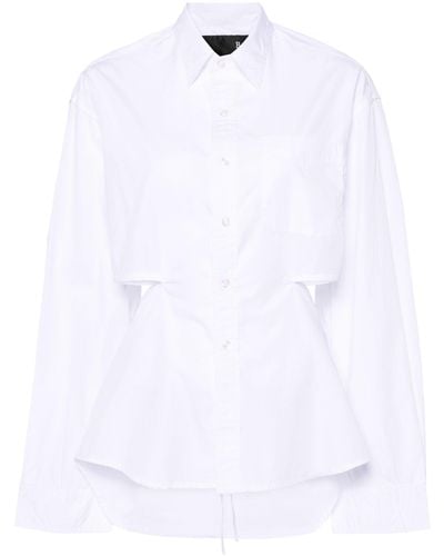 R13 Cut-out Cotton Shirt - White