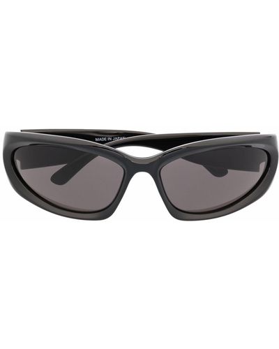 balenciaga oval sunglasses black