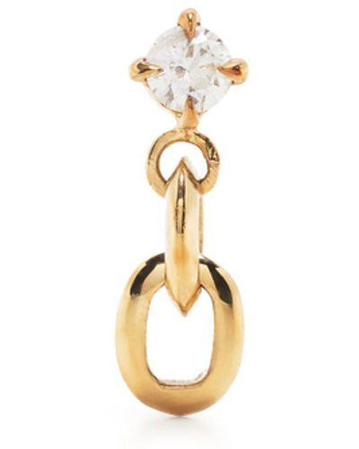 Lizzie Mandler 18k Yellow Xs Link Diamond Drop Earrings - Metallic