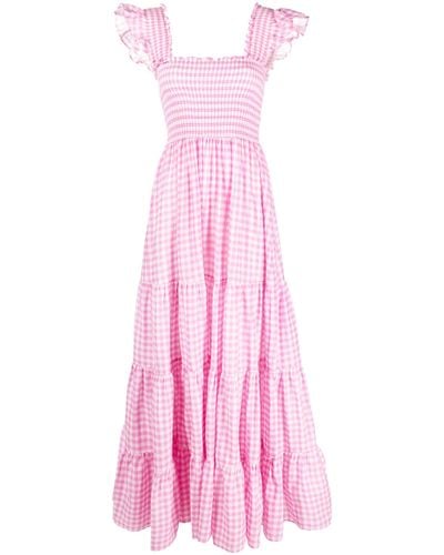RIXO London Kendall Gingham-print Cotton Dress - Pink