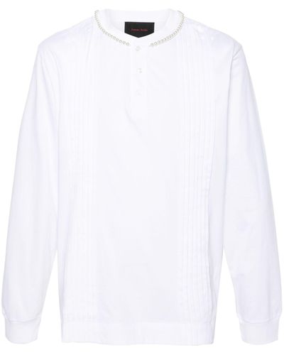 Simone Rocha Pleated Cotton Sweatshirt - White
