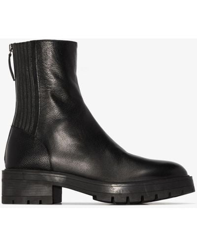 Aquazzura Saint Honore Leather Ankle Boots - Black