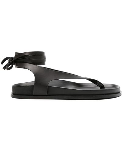 A.Emery The Shell Leather Sandals - Black