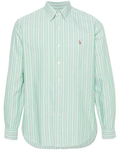 Polo Ralph Lauren And Pink Striped Cotton Shirt - Men's - Cotton - Green