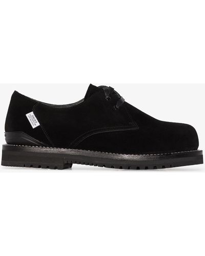 Suicoke Sgy05 Suede Derby Shoes - Men's - Rubber/leather - Black