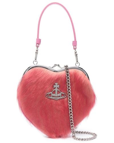 Vivienne Westwood Belle Faux-fur Clutch Bag - Women's - Metal/fabric - Pink