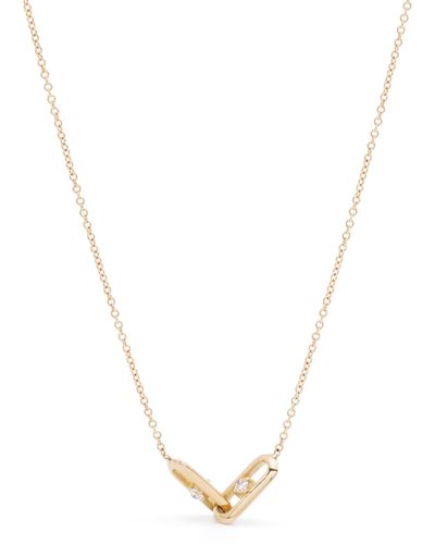 Lizzie Mandler 18k Yellow Og Links Diamond Necklace - Women's - 18kt /diamond - Metallic