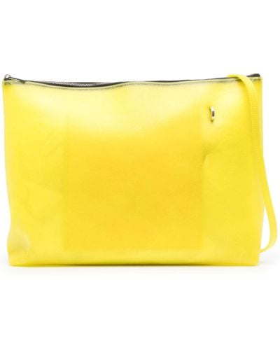 Rick Owens Adri Leather Shoulder Bag - Yellow