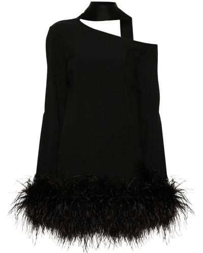 ‎Taller Marmo Feather-trimmer Mini Dress - Black