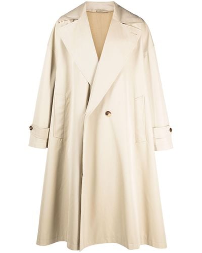 Alexander McQueen Double-breasted Trench Coat - Natural