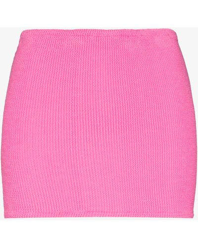 Hunza G Crinkle Mini Skirt - Women's - Nylon/spandex/elastane - Pink