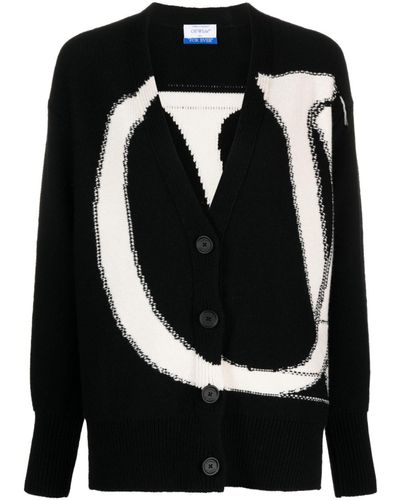 Off-White Oversized Cardigan in Pure Wool