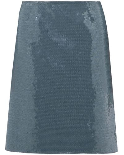 16Arlington Wile Sequin Midi Skirt - Blue