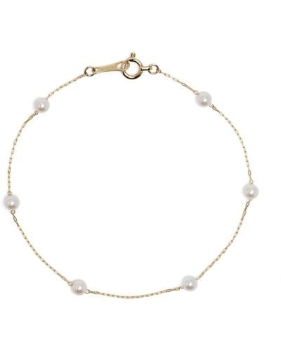 Mizuki 14k Yellow Sea Of Beauty Pearl Bracelet - Women's - 14kt /pearl - White