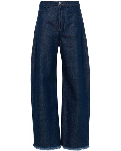 Marques'Almeida Mid-rise Wide-leg Jeans - Blue