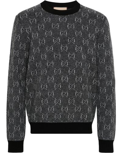 Gucci GG Wool Jacquard Sweater - Gray