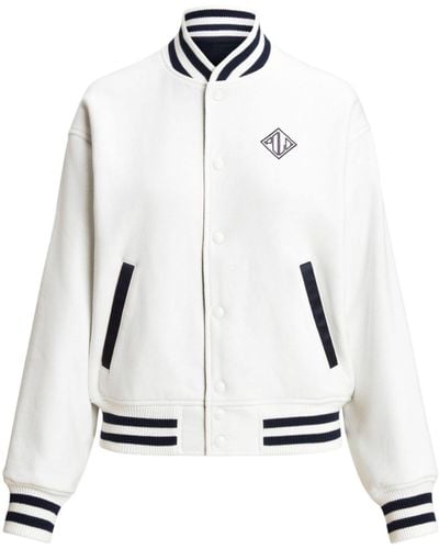 Polo Ralph Lauren Logo-appliqué Reversible Bomber Jacket - White