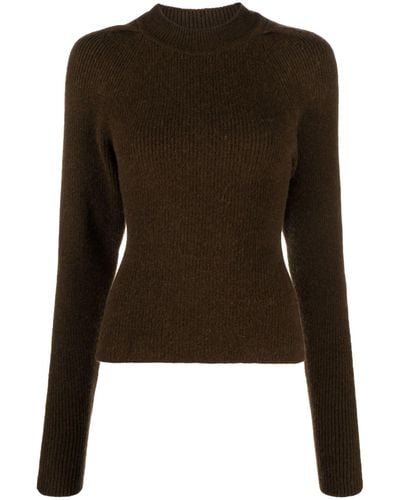 LVIR Open-back Sweater - Brown