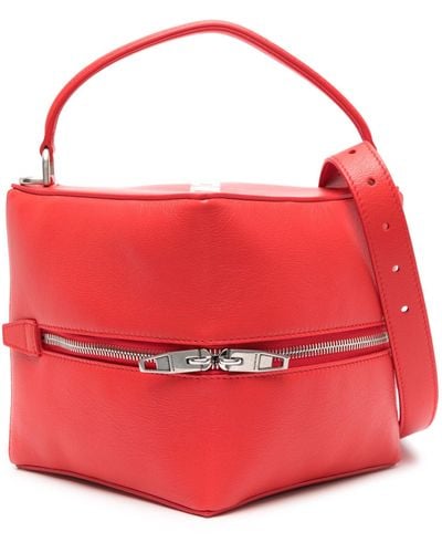 Balenciaga Small 4x4 Leather Tote Bag - Red