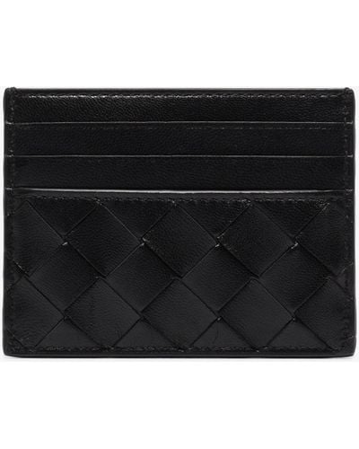 Bottega Veneta Leather Card Holder - Women's - Leather - Black
