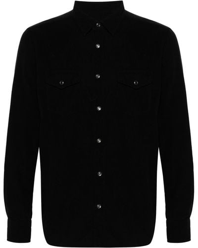 Tom Ford Corduroy Long-sleeve Cotton Shirt - Black