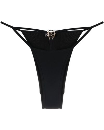 Dolce & Gabbana Logo Plaque Bikini Bottoms - Black