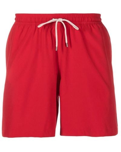 Polo Ralph Lauren Elasticated Waist Swim Shorts - Red