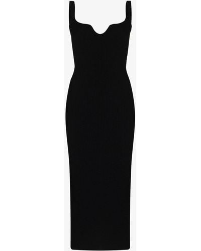 Khaite The Nina Midi Dress - Women's - Polyester/viscose - Black