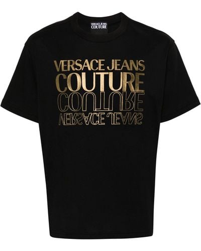 Versace Logo-print Cotton T-shirt - Men's - Cotton - Black