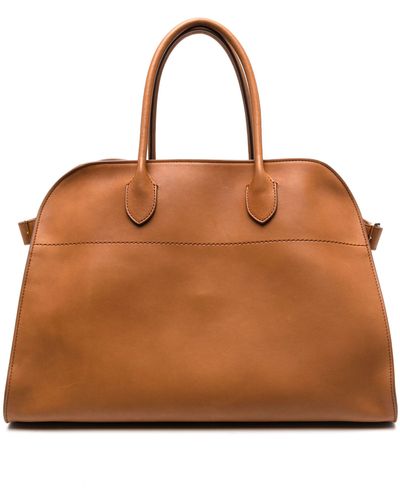 The Row Soft Margaux 15 Leather Tote Bag - Women's - Calf Leather - Brown